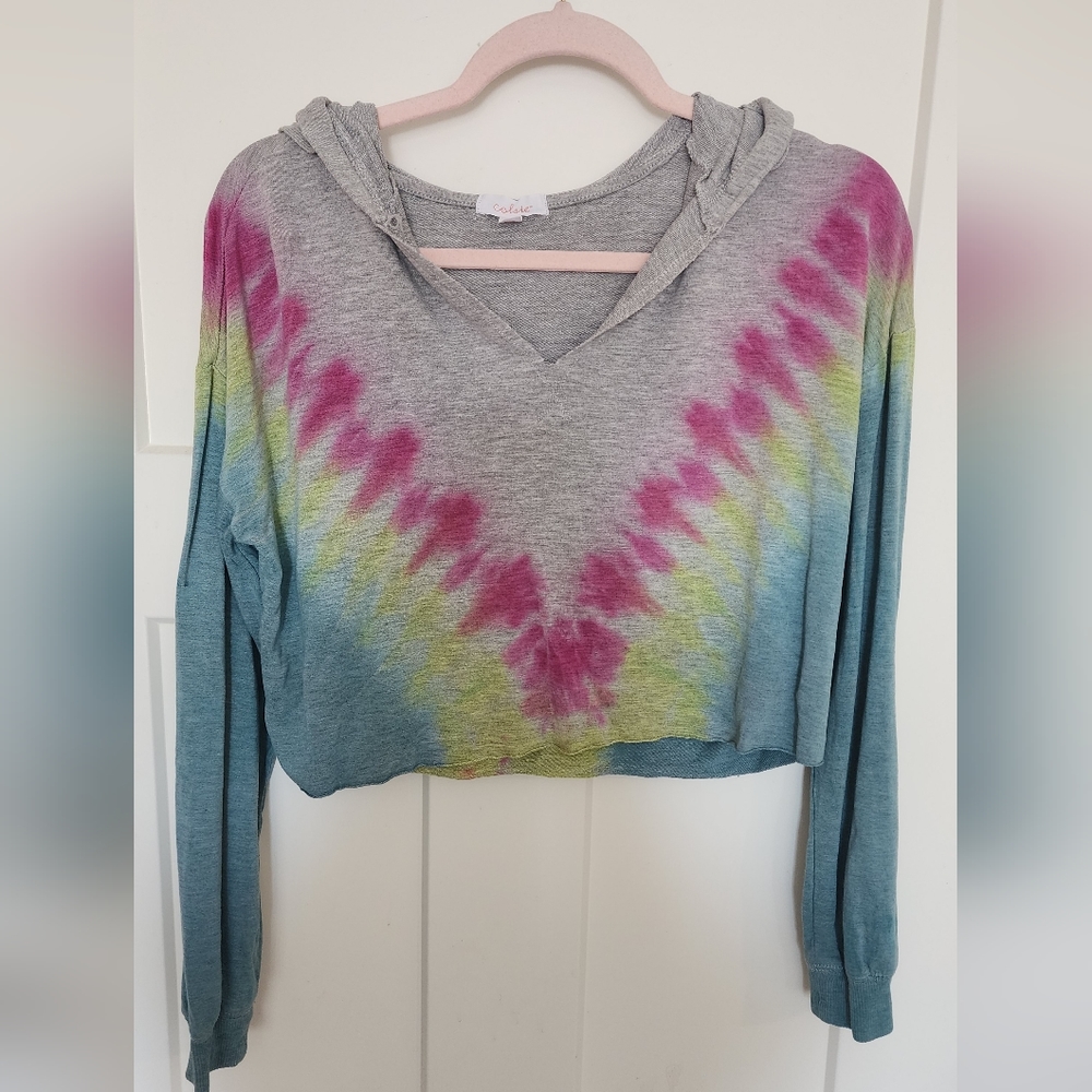 Colsie Cropped Hoodie, Size M